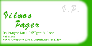 vilmos pager business card